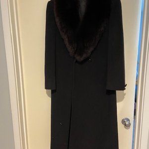 Regency Cashmere Blend Coat with fur trim